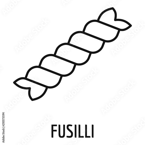 Fusilli pasta icon. Outline fusilli pasta vector icon for web design isolated on white background