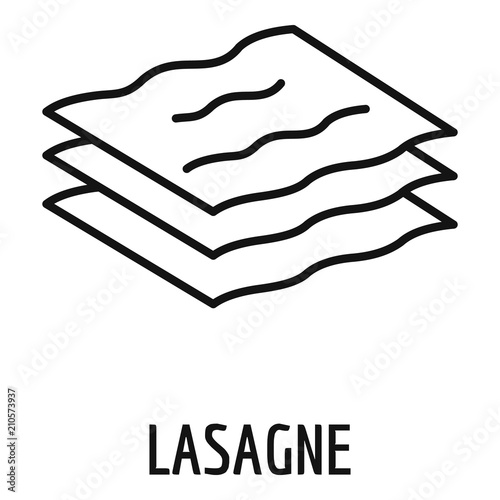 Lasagne icon. Outline lasagne vector icon for web design isolated on white background