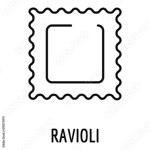 Ravioli pasta icon. Outline ravioli pasta vector icon for web design isolated on white background photo