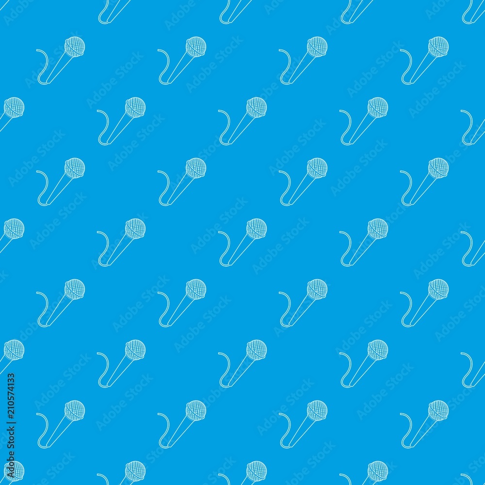 Microphone pattern vector seamless blue repeat for any use Microphone pattern vector seamless blue repeat for any use
