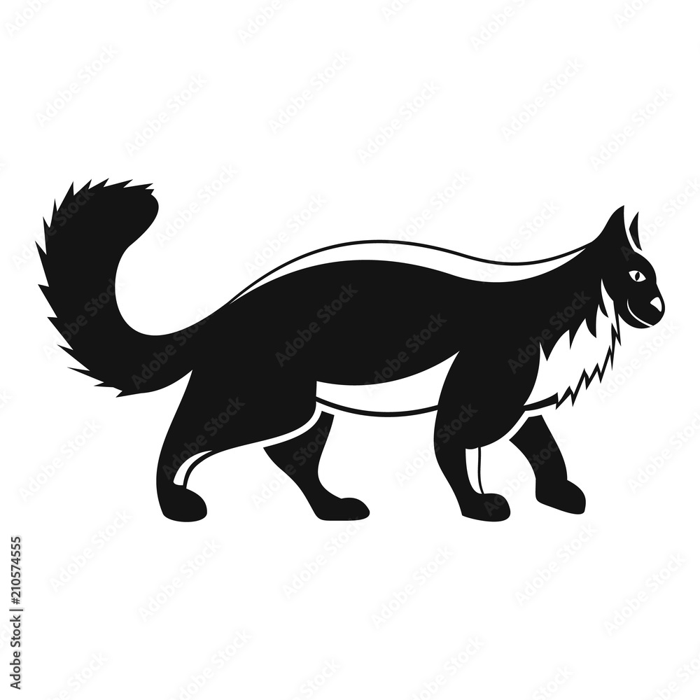 Walking cat icon. Simple illustration of walking cat vector icon for web design isolated on white background