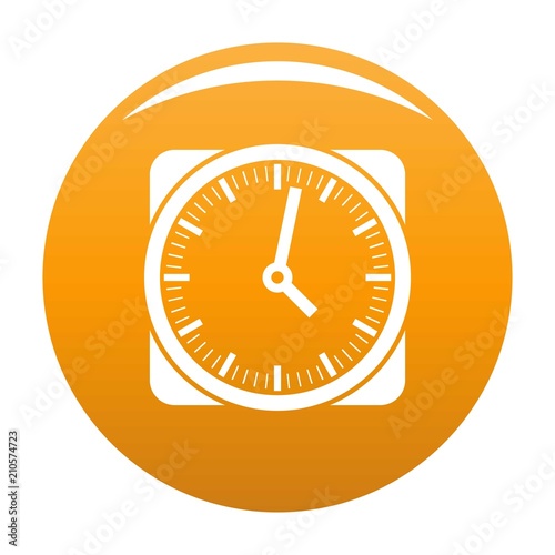 Clock retro icon. Simple illustration of clock retro vector icon for any design orange