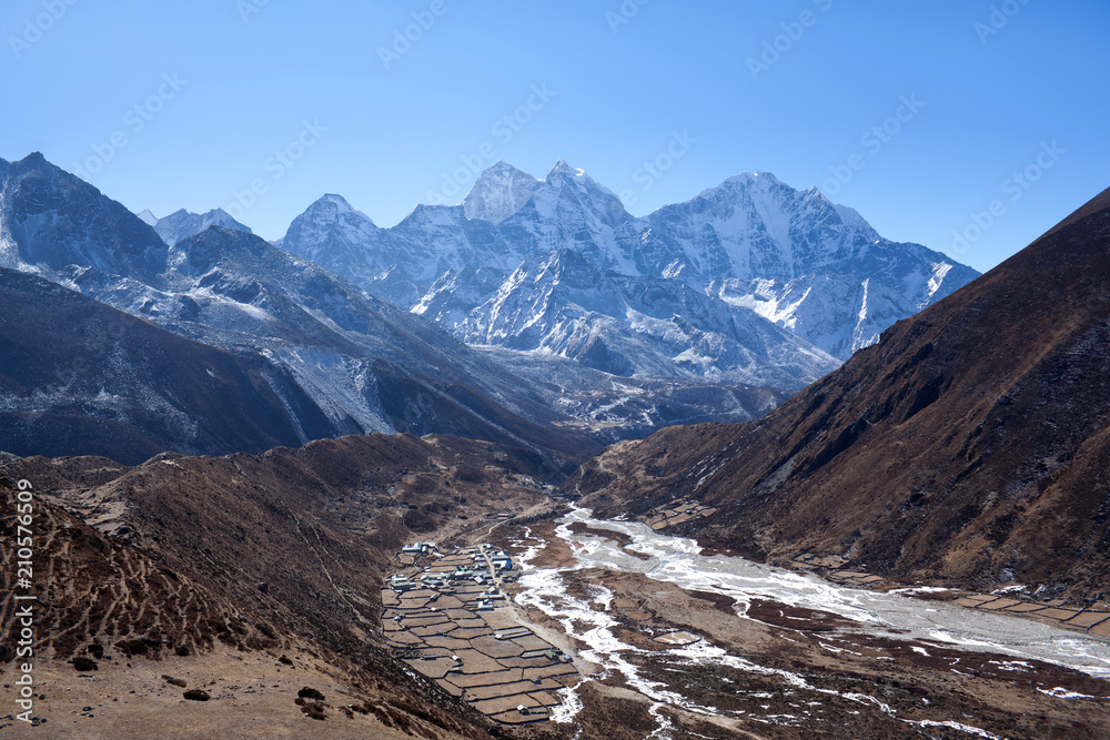 Village on the way to Everest base camp, Sagarmatha National Park, Nepal