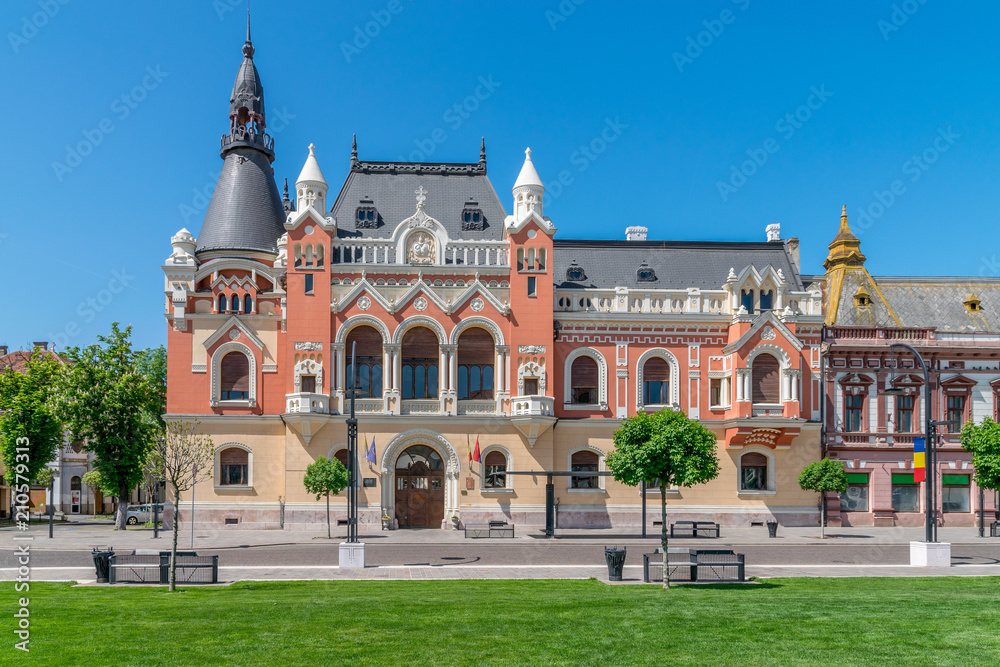 The Greek Catholic Bishop Palace in the center of Oradea, Romania, Crisana Region