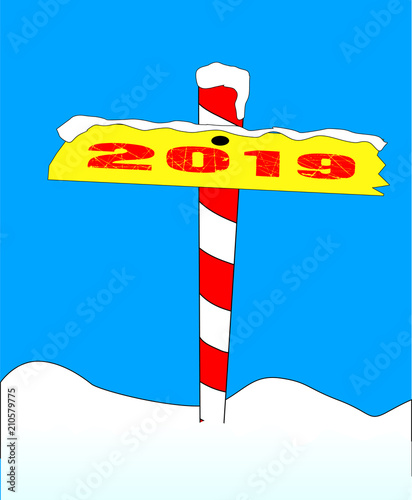 North Pole 2019 Sign