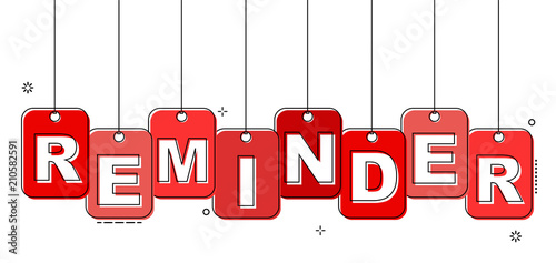 red flat line tag reminder