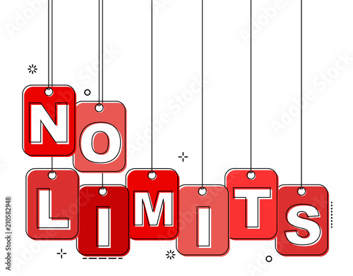 red flat line tag no limits