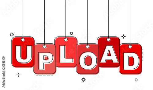 red flat line tag upload