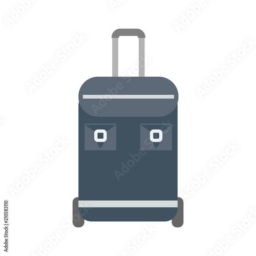 Luggage bag simple flat vector illustration icon