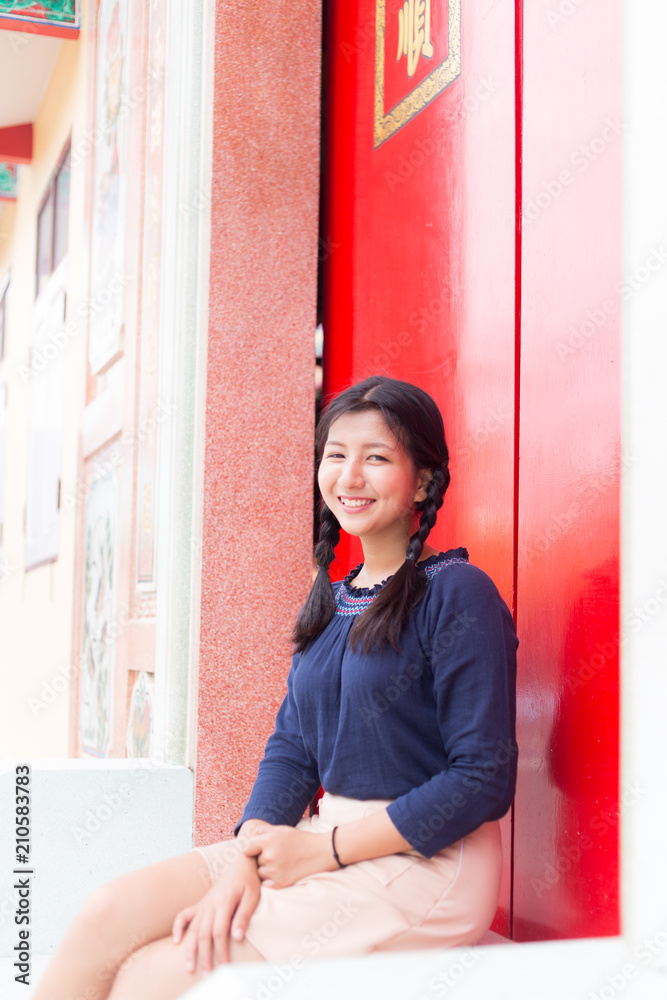 Portrait asian teen.