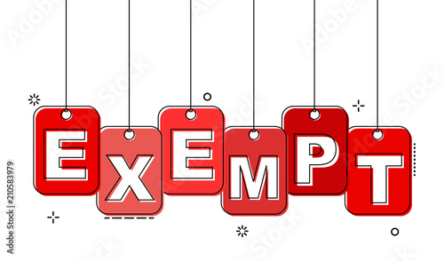 red flat line tag exempt