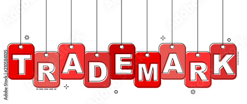 red flat line tag trademark