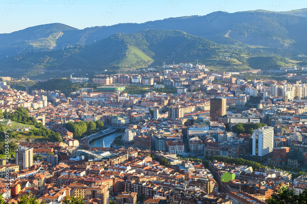 panoramic view of bilbao Basque city, Spain