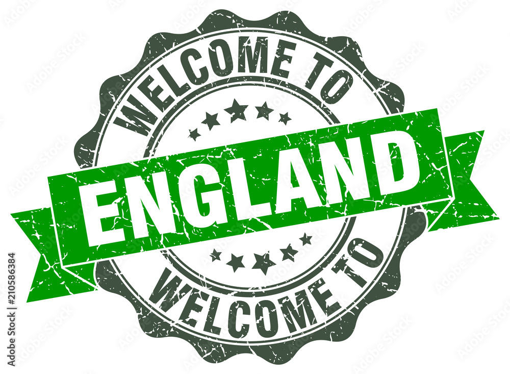 England round ribbon seal England round ribbon seal