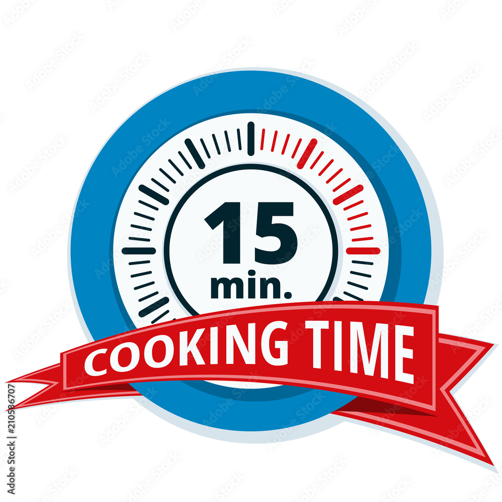 15 minutes cooking time illustration 15 minutes cooking time illustration