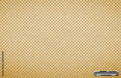 Vector dark gray perforated leather texture wallpaper. Realistic charcoal perforated background. Black dotted pattern. Car seat material design.