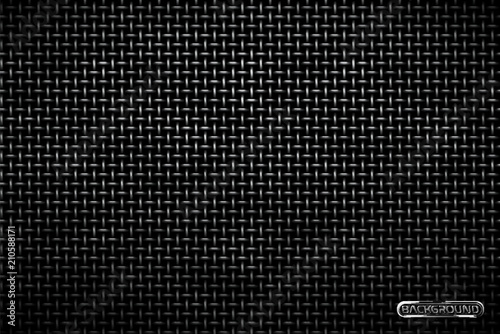 Vector pattern of metal grid techno background. Iron grill industrial texture. Web page fill pattern. Technology wallpaper.