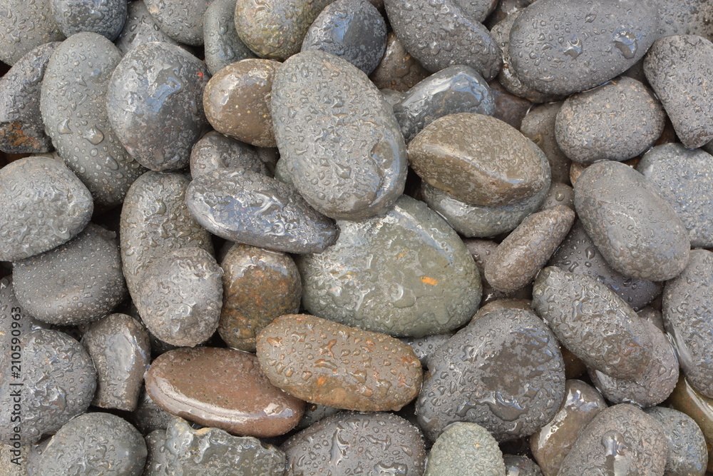 Pebbles and small stones for garden decoration Pebbles and small stones for garden decoration