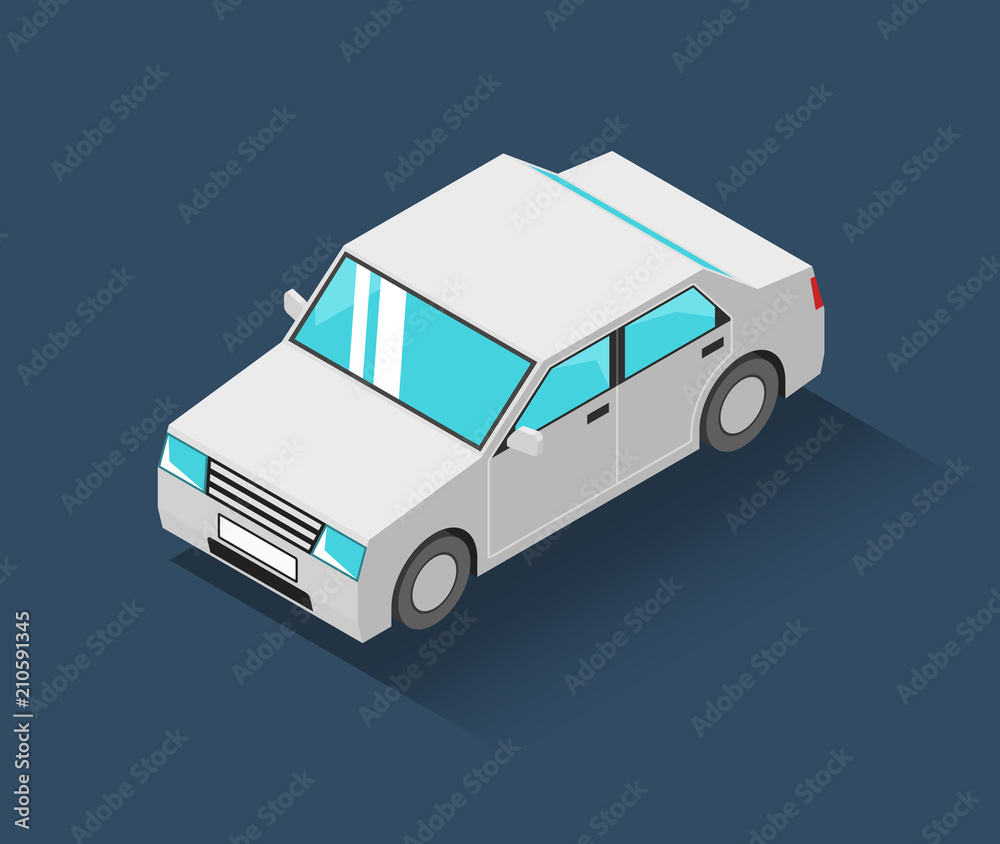 Car isometric icon. Vector illustration Car isometric icon. Vector illustration