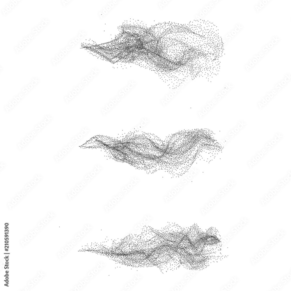 Dotted black smoke set