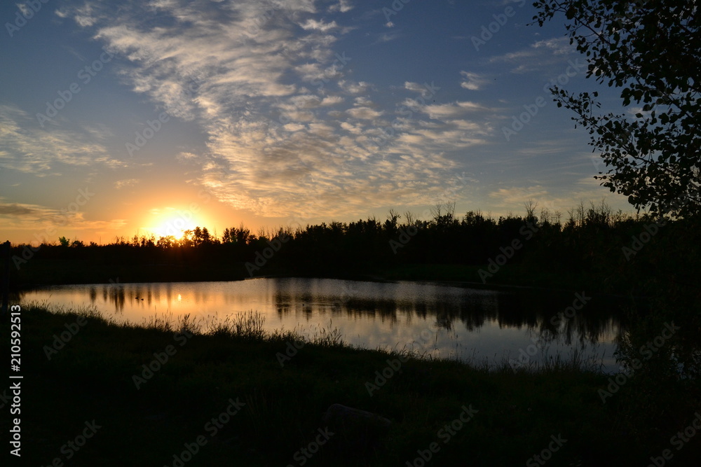 Plylypow Marshland at Sunset