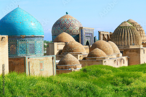 Shah-i-Zinda necropolis in Samarkand, Uzbekistan. 