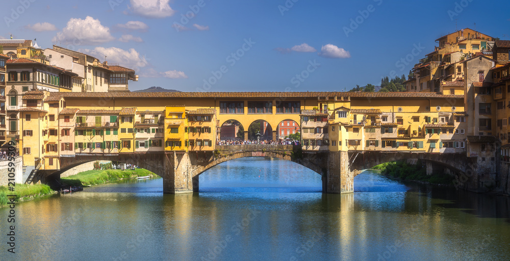 Panoramic view of Ponte Vecchio Bridge, Florence