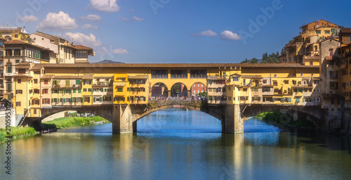 Panoramic view of Ponte Vecchio Bridge, Florence