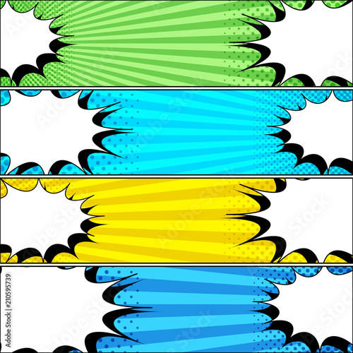 Comic duel horizontal banners