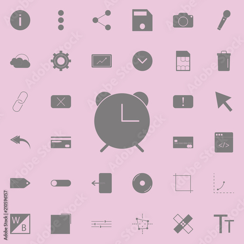 alarm clock icon. Detailed set of minimalistic icons. Premium quality graphic design sign. One of the collection icons for websites, web design, mobile app photo