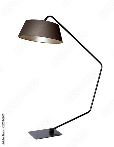 Modern floor lamp isolated on white background. Clipping path.