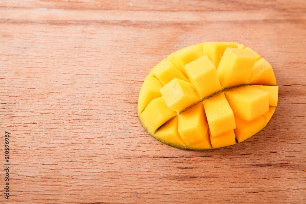 Ripe fresh mango close up