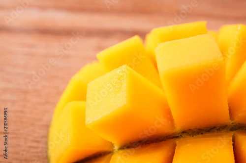 Ripe fresh mango close up