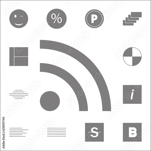 WIFI flat  icon. Detailed set of minimalistic icons. Premium quality graphic design sign. One of the collection icons for websites, web design, mobile app photo