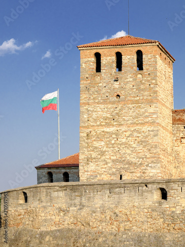 Baba Vida Fortress And Bulgarian Flag In Vidin photo