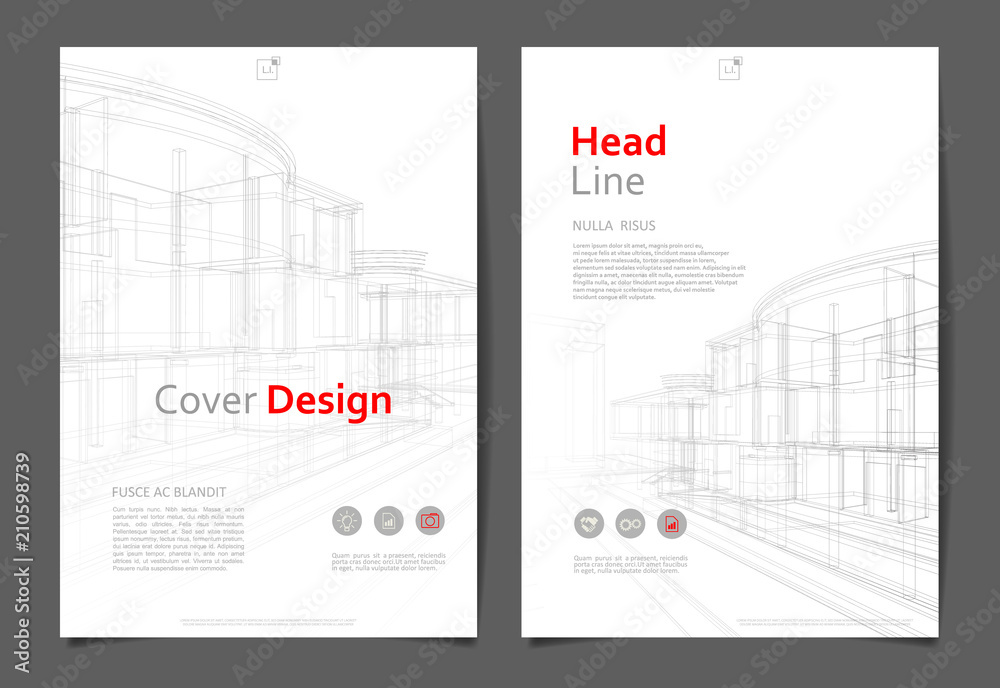 Abstract architecture background, layout brochure template, abstract
