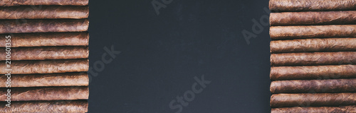 Photography cigar on black background