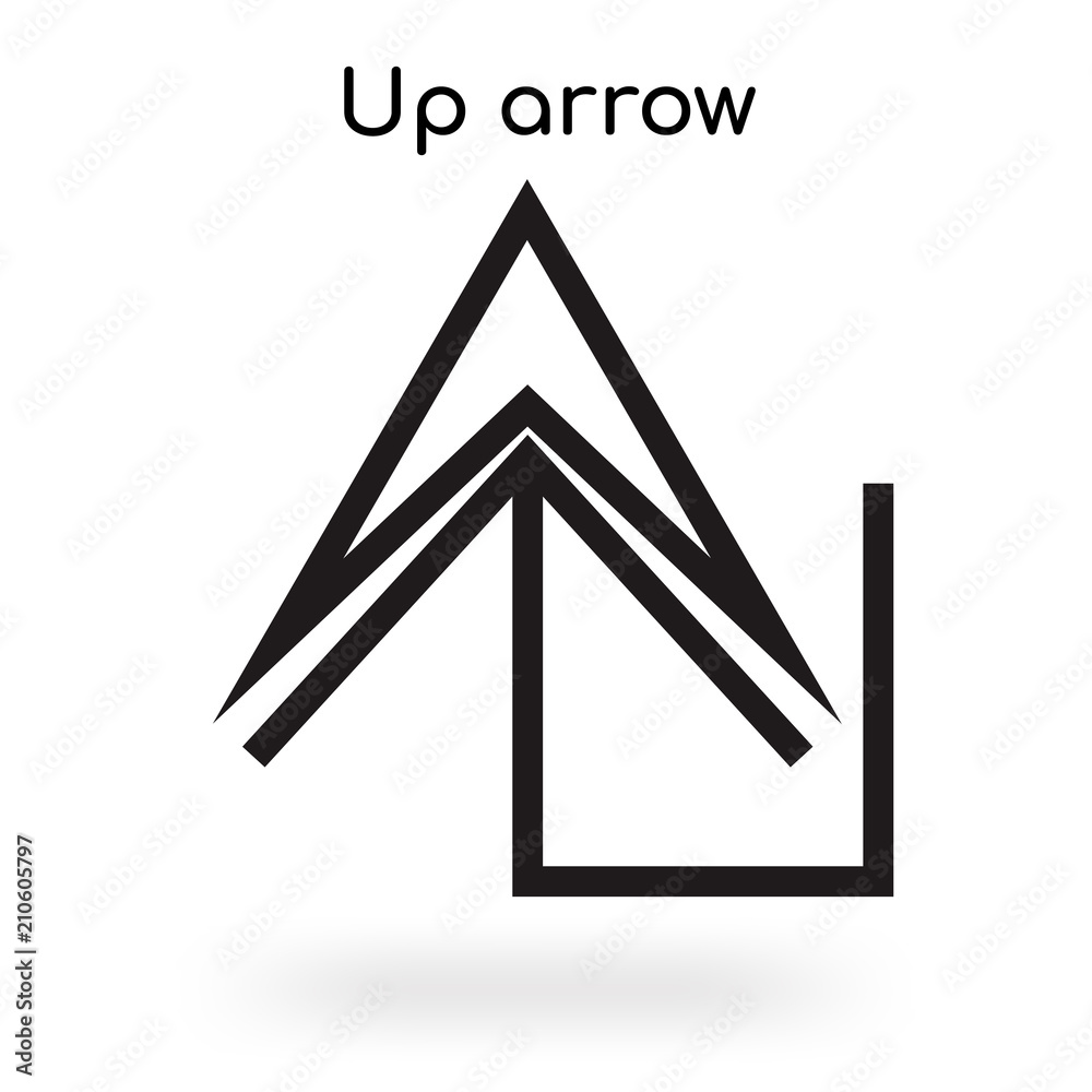 Up arrow icon vector sign and symbol isolated on white background, Up arrow logo concept Up arrow icon vector sign and symbol isolated on white background, Up arrow logo concept