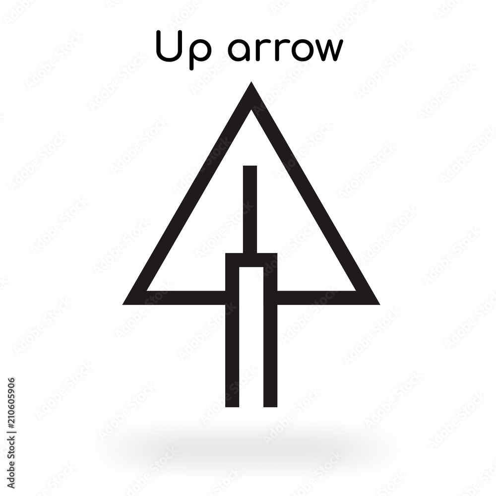 Up arrow icon vector sign and symbol isolated on white background, Up arrow logo concept Up arrow icon vector sign and symbol isolated on white background, Up arrow logo concept