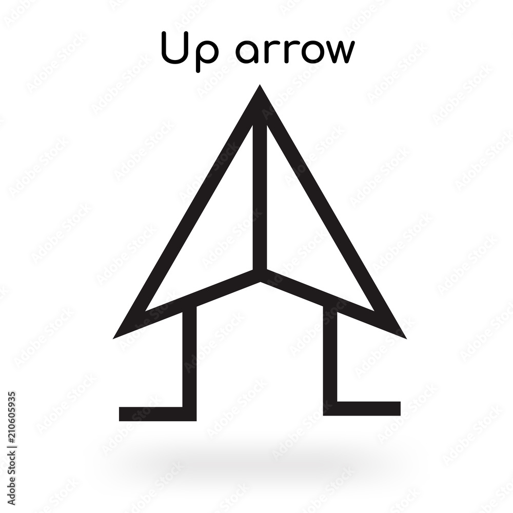 Up arrow icon vector sign and symbol isolated on white background, Up arrow logo concept Up arrow icon vector sign and symbol isolated on white background, Up arrow logo concept
