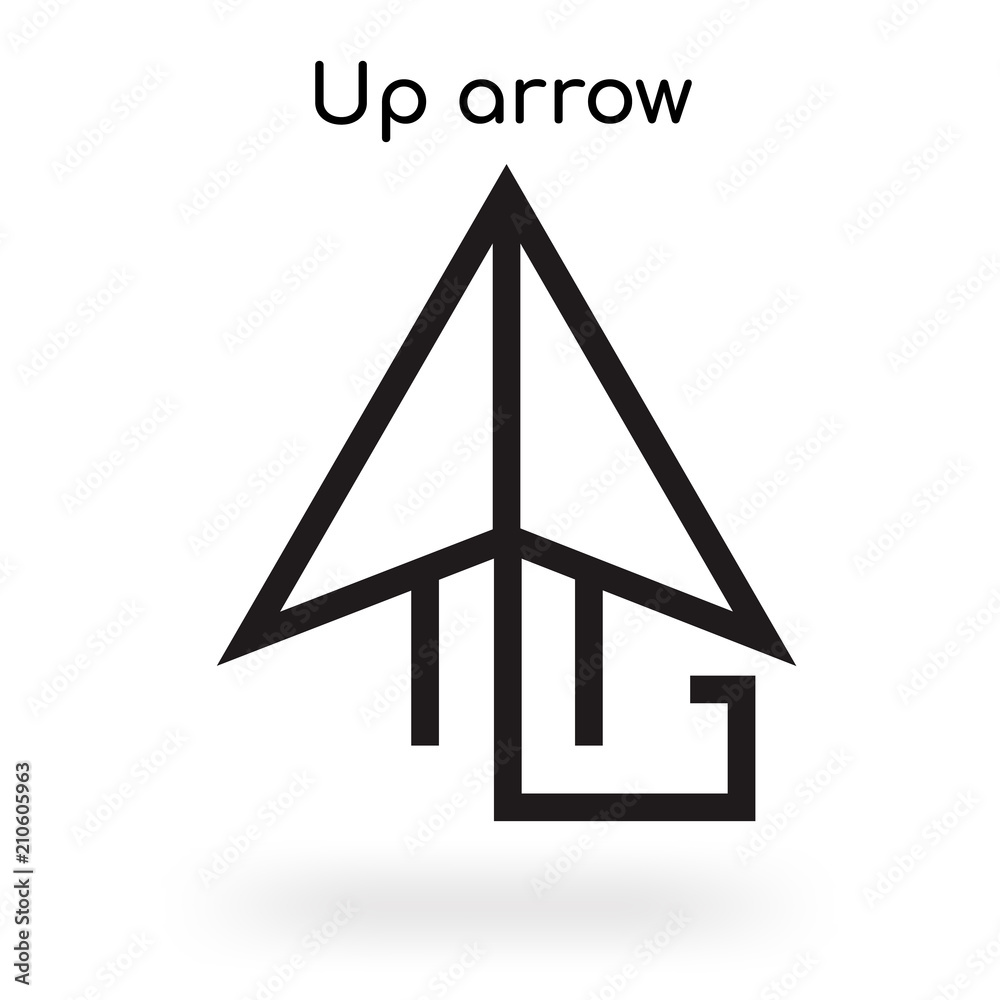 Up arrow icon vector sign and symbol isolated on white background, Up arrow logo concept Up arrow icon vector sign and symbol isolated on white background, Up arrow logo concept