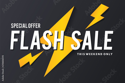 Sale Banner. Flash Sale Banner Template Design. Flash sale. Vector illustration.