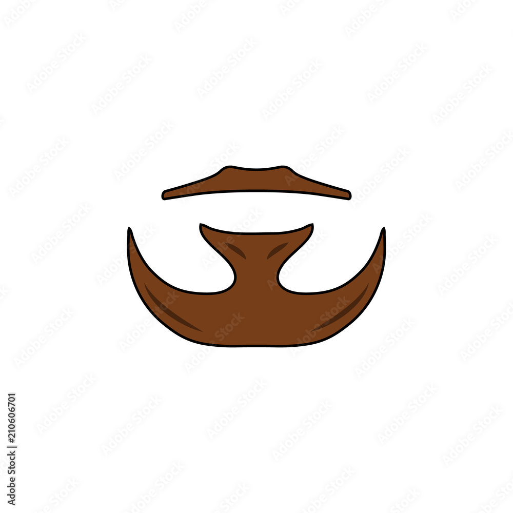 Beard and mustache icon. Simple element illustration. Beard and mustache symbol design from Barbershop collection set. Can be used for web and mobile Beard and mustache icon. Simple element illustration. Beard and mustache symbol design from Barbershop collection set. Can be used for web and mobile