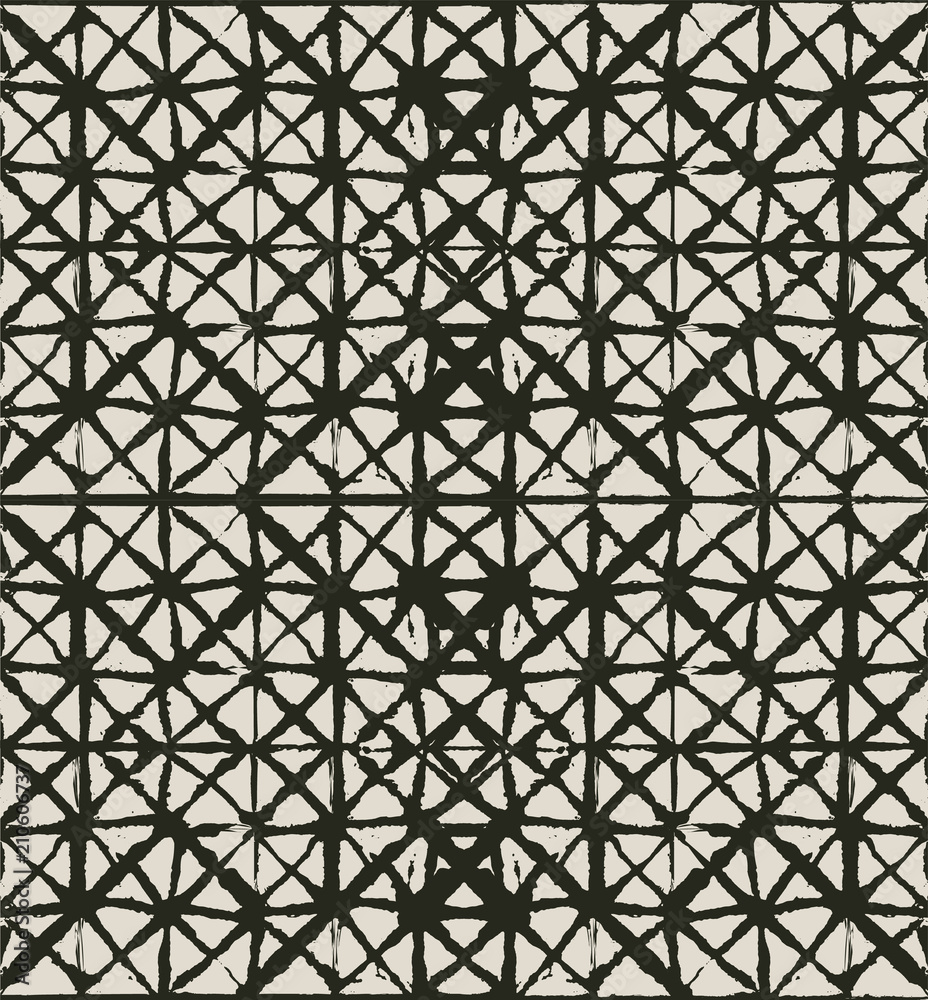Elegant Kimono Texture Organic Seamless Vector Pattern. Ink Boho Batik, Wabi Sabi, Tie Dye Hipster Fashion Simple Geo Design Prints. Traditional Seamless Kimono Background, Male Fashion Geo Ornament.