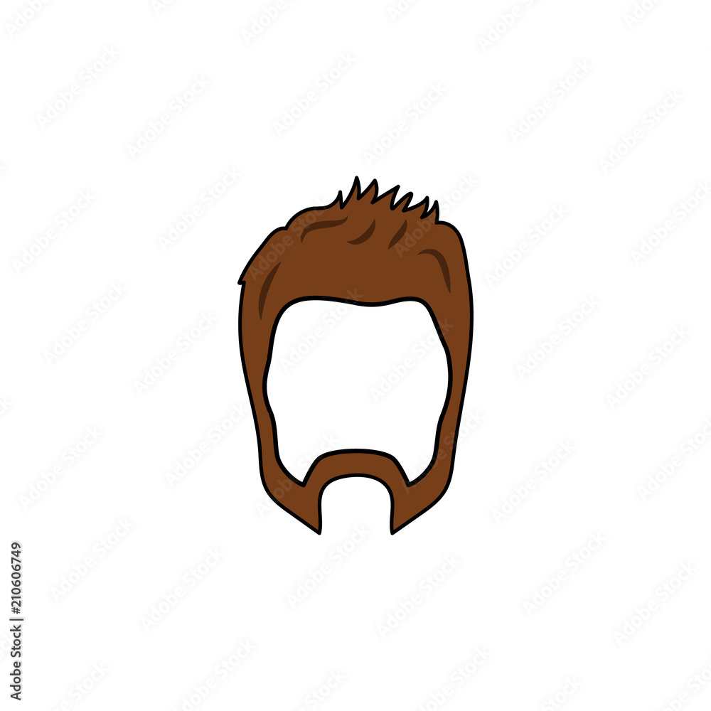 Beard and hairstyle icon. Simple element illustration. Beard and hairstyle symbol design from Barbershop collection set. Can be used for web and mobile Beard and hairstyle icon. Simple element illustration. Beard and hairstyle symbol design from Barbershop collection set. Can be used for web and mobile
