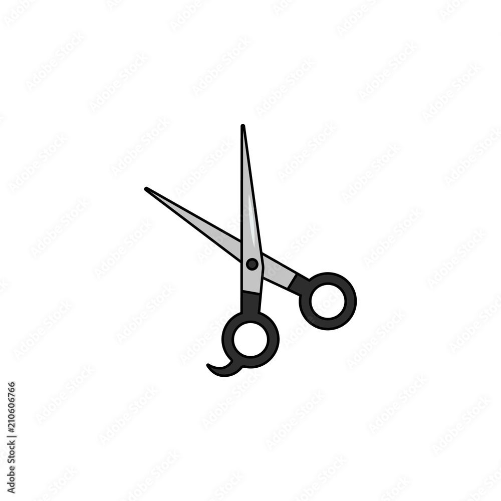 Scissors for hair cutting icon. Simple element illustration. Scissors for hair cutting symbol design from Barbershop collection set. Can be used for web and mobile Scissors for hair cutting icon. Simple element illustration. Scissors for hair cutting symbol design from Barbershop collection set. Can be used for web and mobile