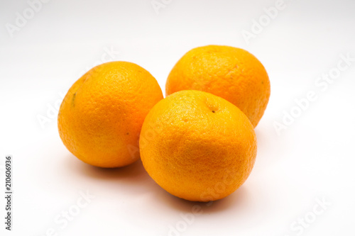 Three Oranges white background