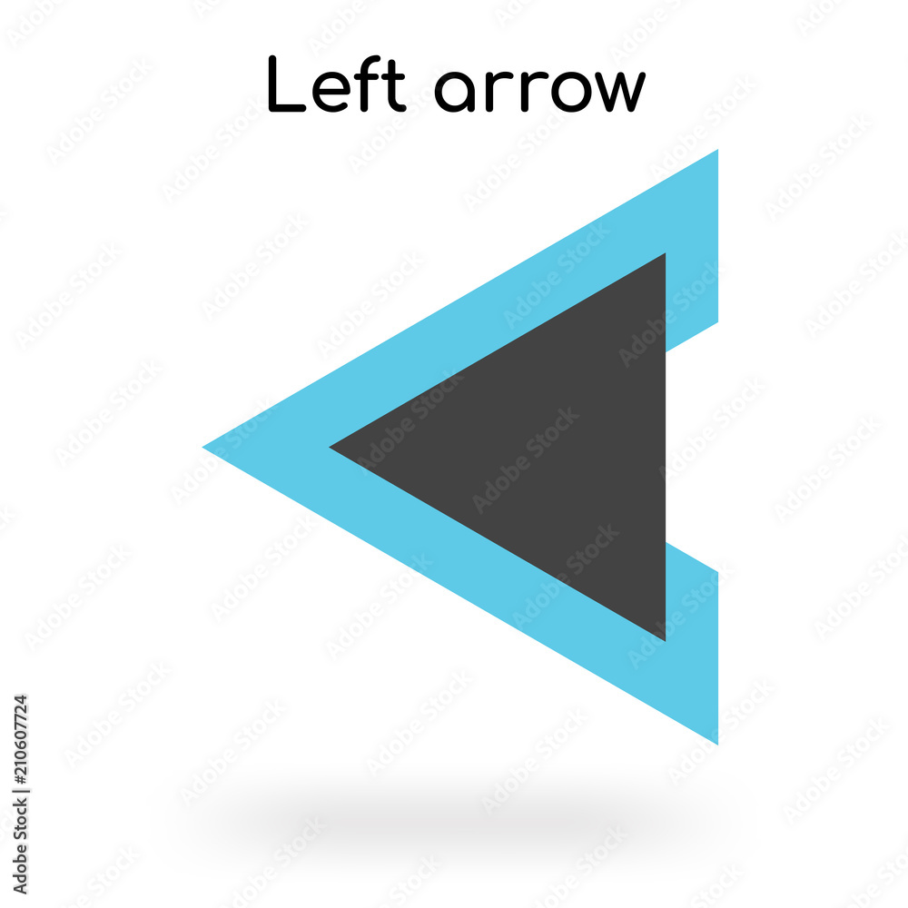 Left arrow icon vector sign and symbol isolated on white background, Left arrow logo concept Left arrow icon vector sign and symbol isolated on white background, Left arrow logo concept