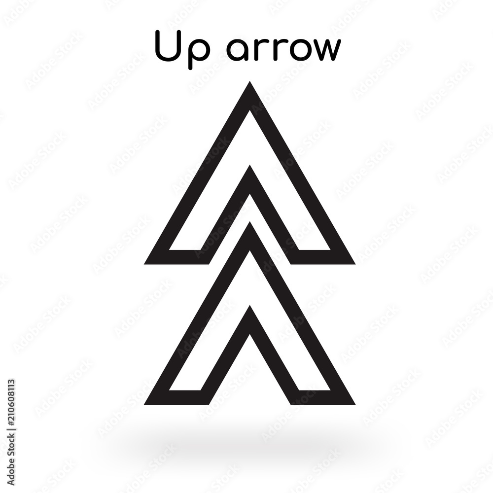 Up arrow icon vector sign and symbol isolated on white background, Up arrow logo concept Up arrow icon vector sign and symbol isolated on white background, Up arrow logo concept