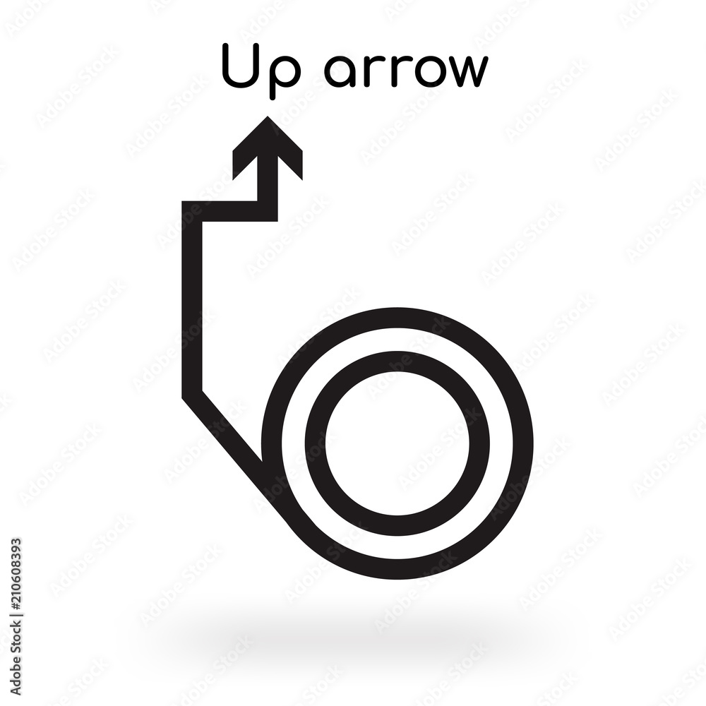 Up arrow icon vector sign and symbol isolated on white background, Up arrow logo concept Up arrow icon vector sign and symbol isolated on white background, Up arrow logo concept